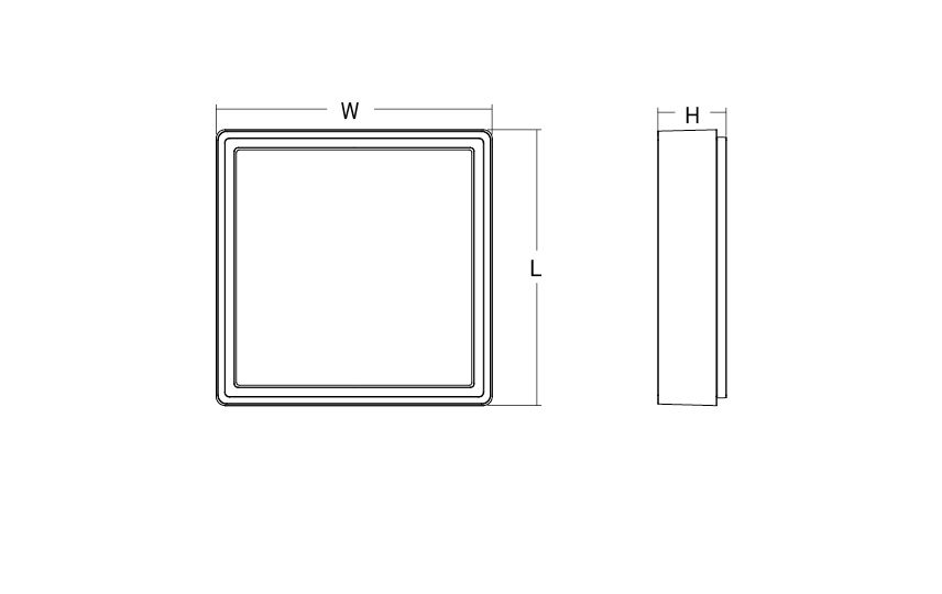 LED-Anbauleuchte FRAME 7W 3000K 630lm graphit Dimmung Phasenabschnitt IP66