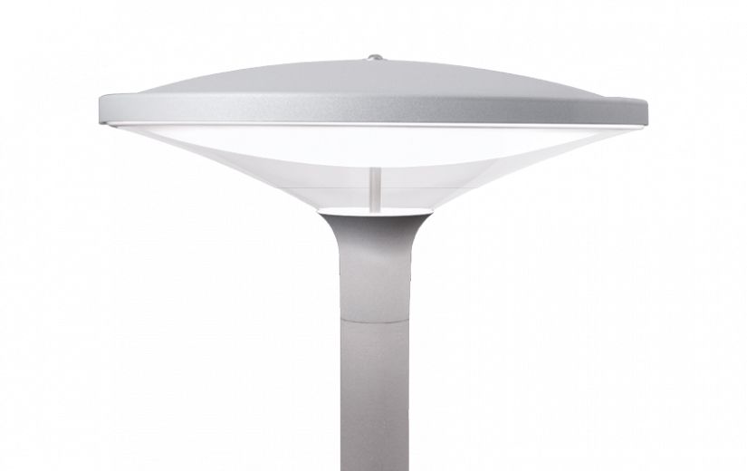 LED-Aufsatzleuchte 28W PLACE 60mm 3000K 2370lm gr elektr.Trafo Alu Kst_opal IP66