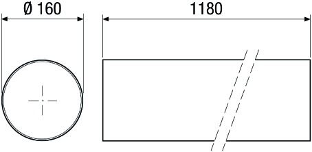 Durchführung-Ventilator Ø160mm rnd