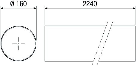 Durchführung-Ventilator Ø160mm rnd