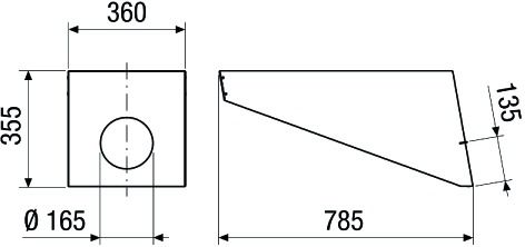 Lamellenhaube Lüftung vert