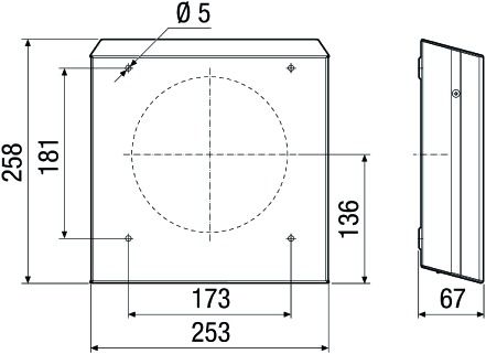 Lüftungsgitter Alu 258x253mm