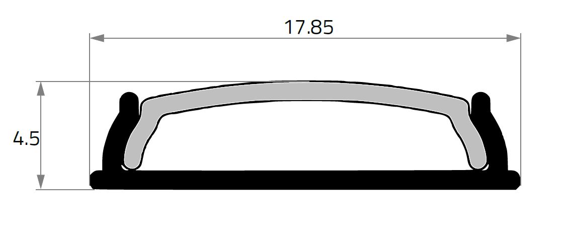 Alu-Profil alu L2000mm B18mm
