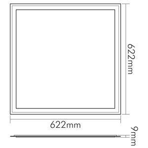 LED-Panel 622x622mm 28W 4000K 4100lm ws Konv IP40