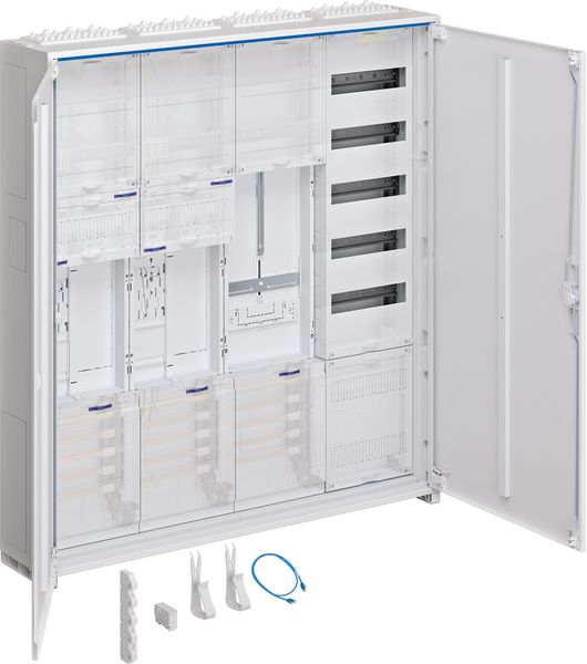 Komplettschrank AP 2Z 1TSG eHZ 4Feld 5p IP44 1100x1050x205mm