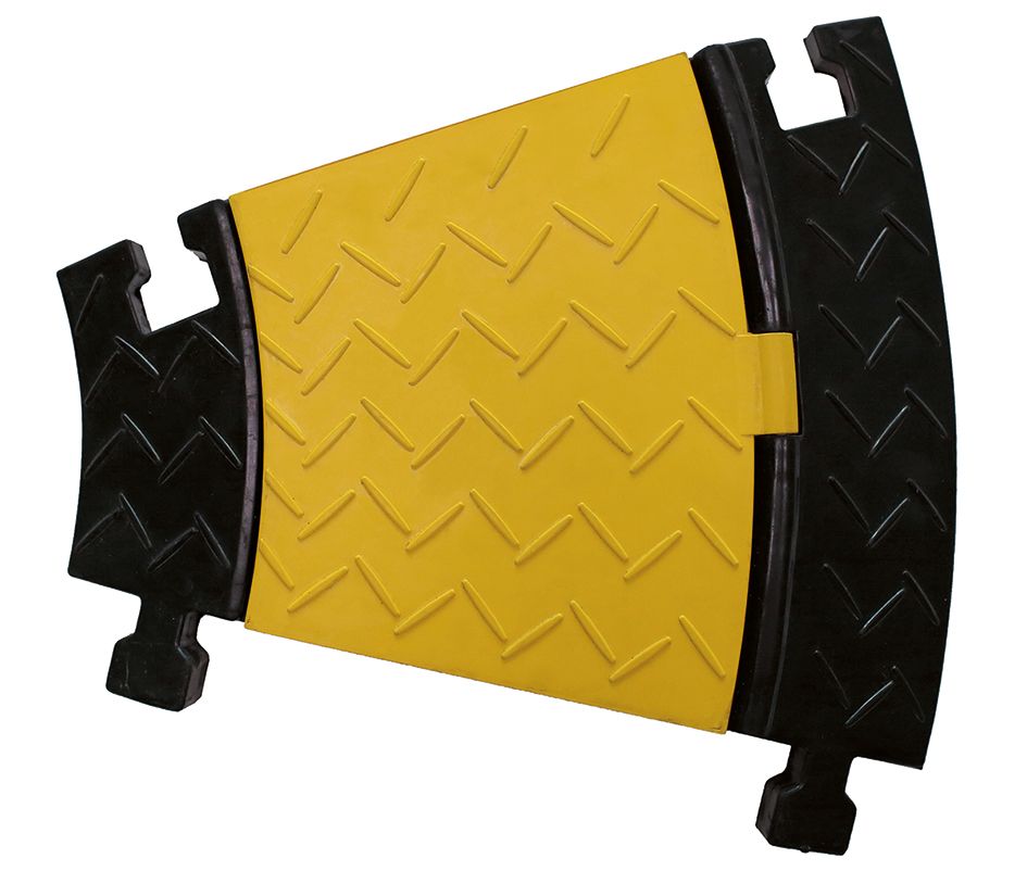 Aufbodenkanal Gummi sw 445x50x380mm