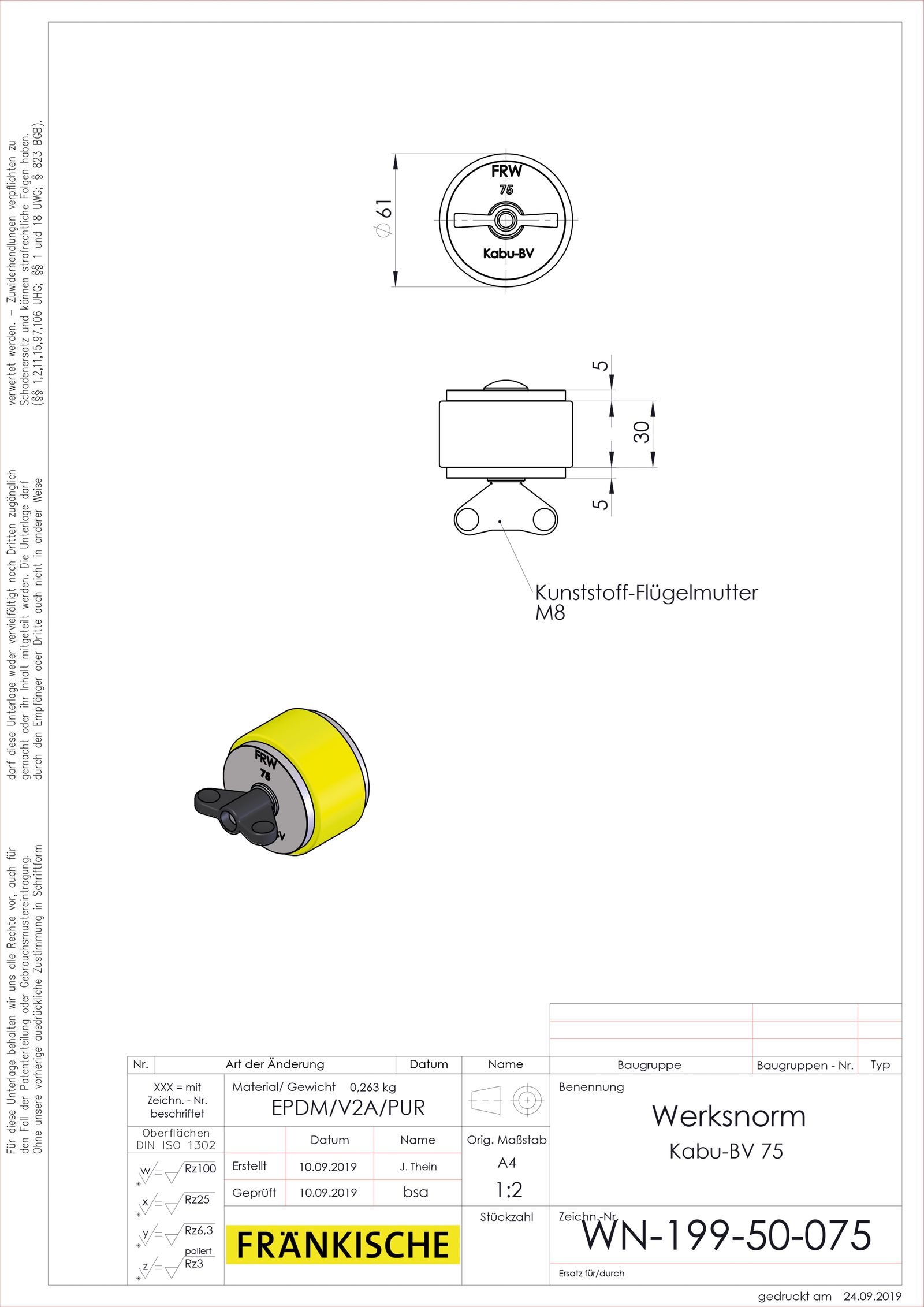 Rohrverschlussstopfen Kst Ø75mm Geeignet für f.flexible Rohre f.starre Rohre ge