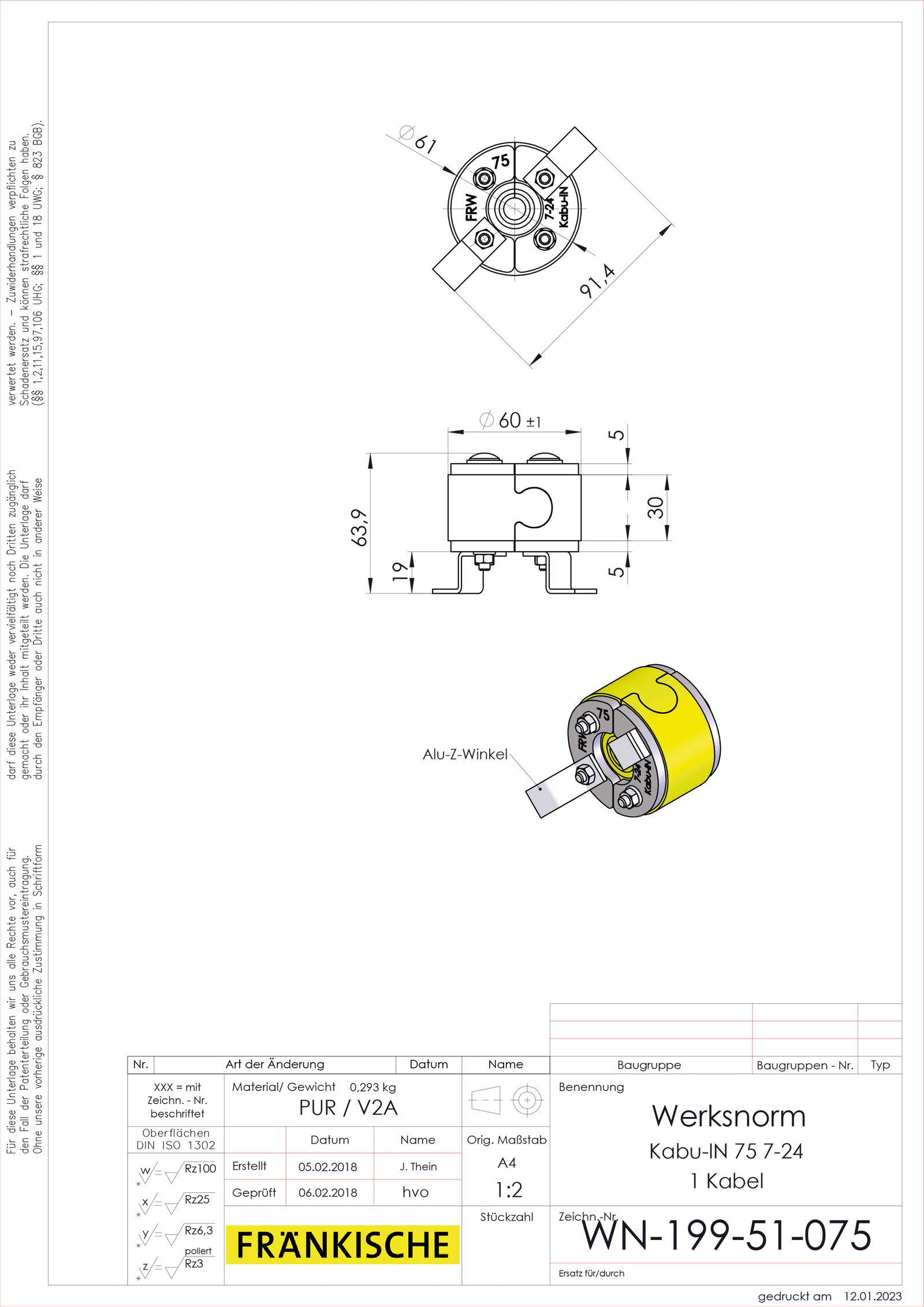 Rohrverschlussstopfen Kst Ø75mm Geeignet für f.flexible Rohre f.starre Rohre ge