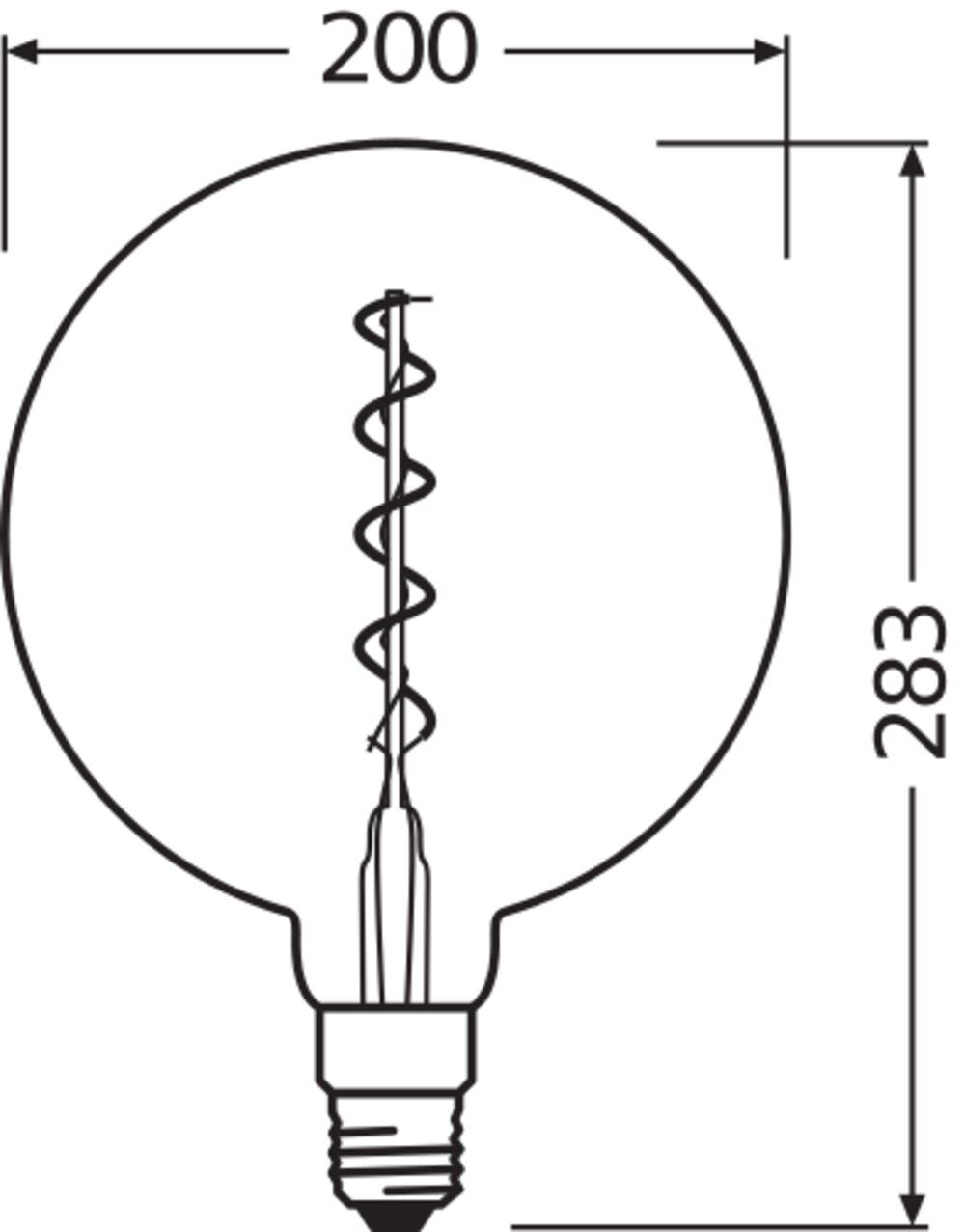 LED-Kugellampe FM E27 Vintage 1906 4W ws 2000K Filamentlampe 300lm G kl 300° AC