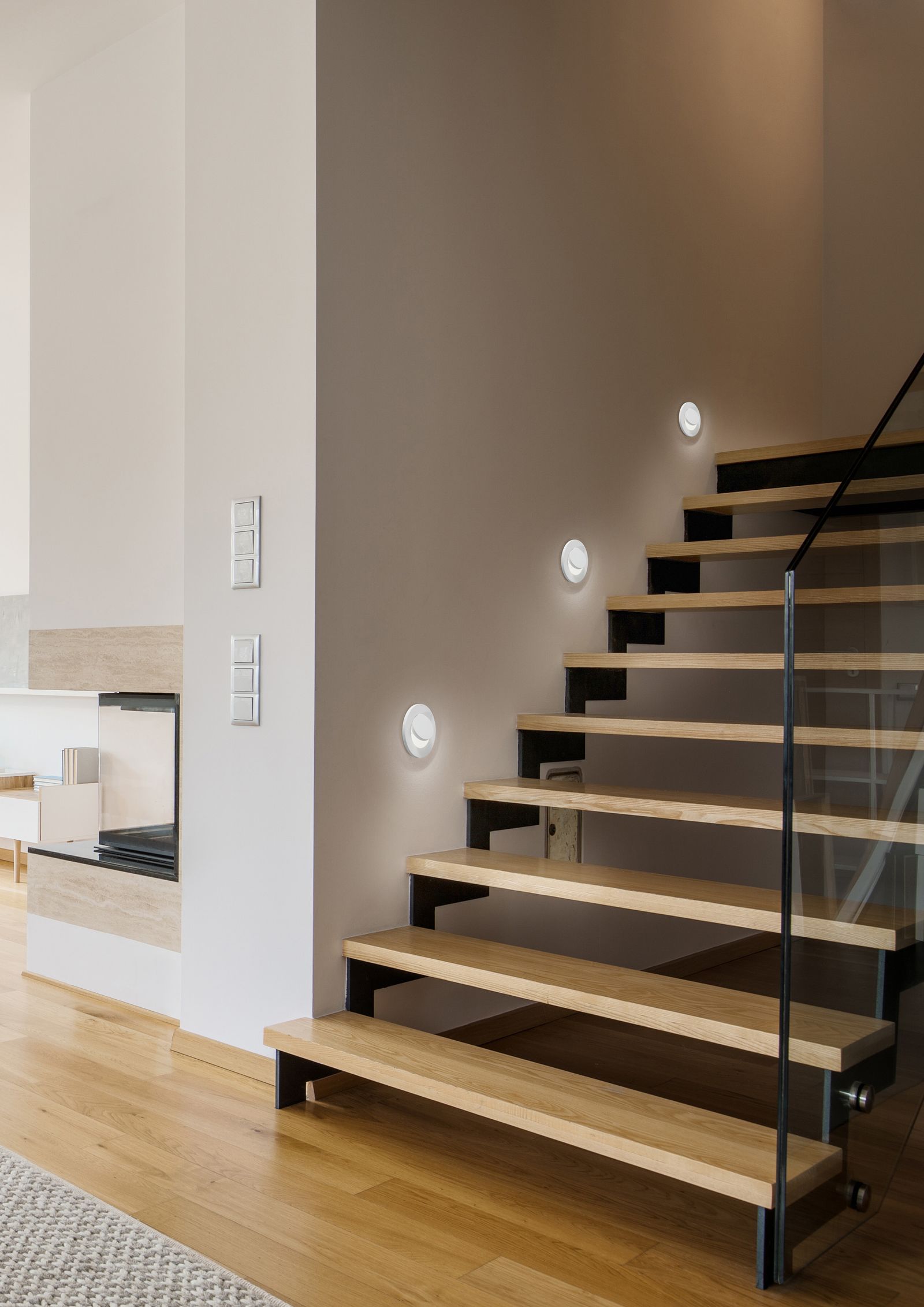 LED-Wandeinbauleuchte ONTO 4W 2900K Konv 310lm alu IP20 Ø80x77mm