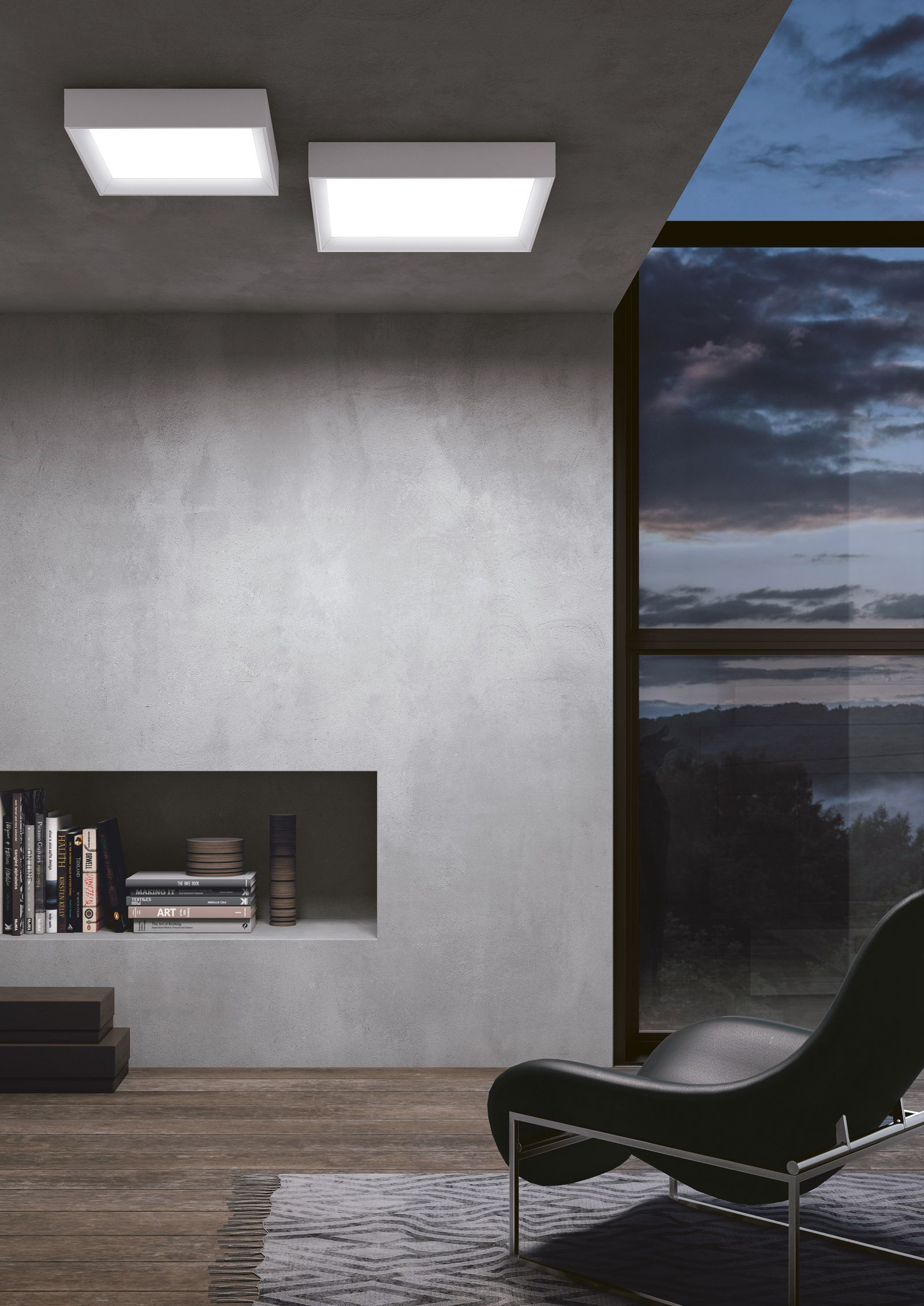 LED-Anbauleuchte Tara 33W 3000K 1896lm ws Konv IP40 400x400x57mm