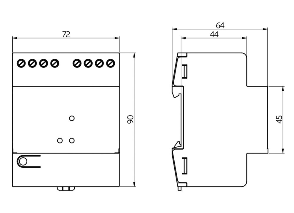 Spannungsversorgung DALI REG 4TE 210mA LED m.LED-Anz