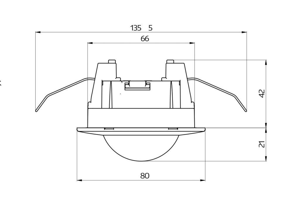Bewegungsmelder EB 360° 110-240V ws IP23 1000W Einb