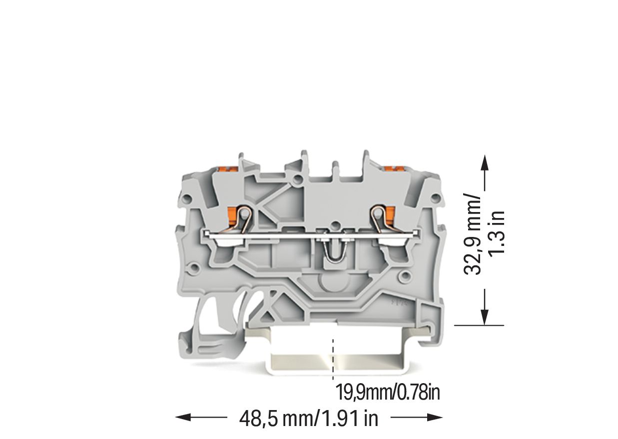 Reihenklemme 0,14-1,5qmm 1Etage 2kl gr 13,5A TS35 Hutschiene TH35