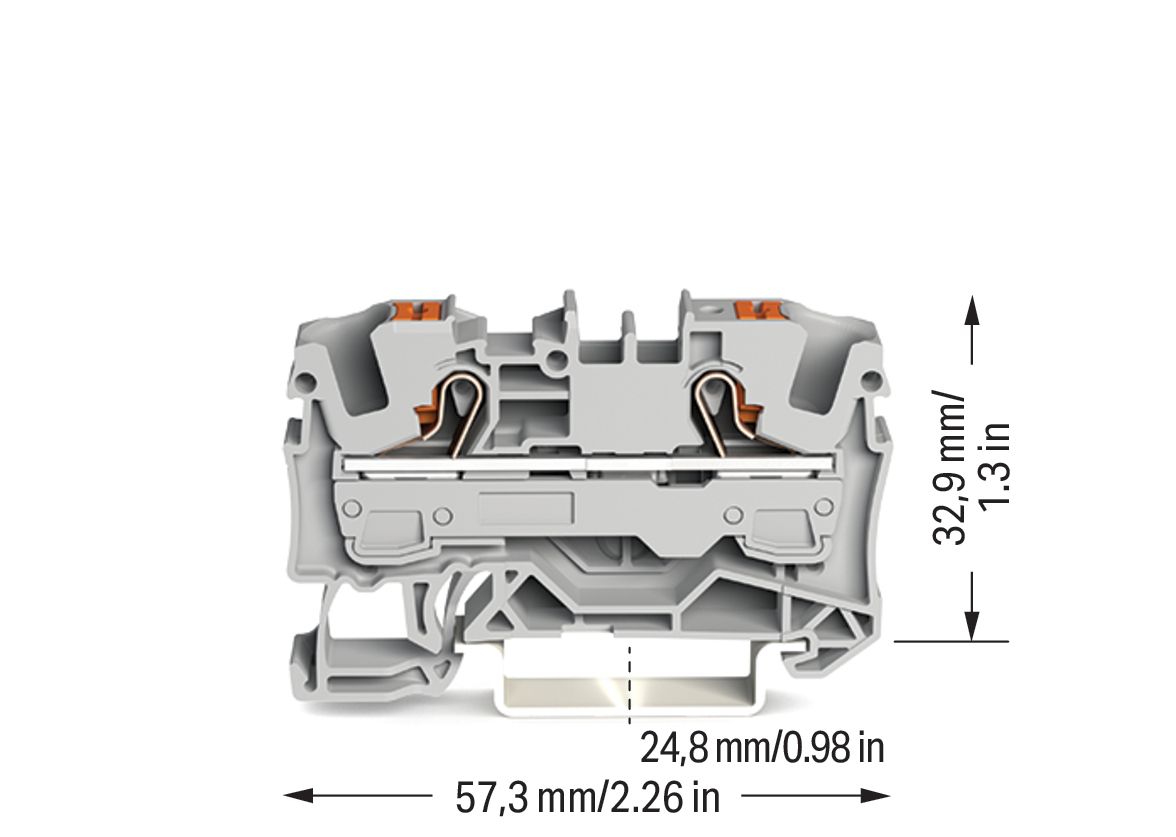 Reihenklemme 0,5-10qmm 1Etage 2kl gr 41A TS35 Hutschiene TH35