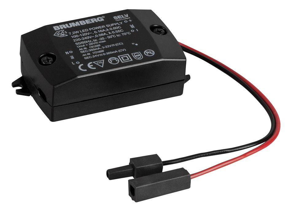 LED-Trafo 1-7,2W 350mA 22V IP20 Kstgeh dyn 68x35x21mm