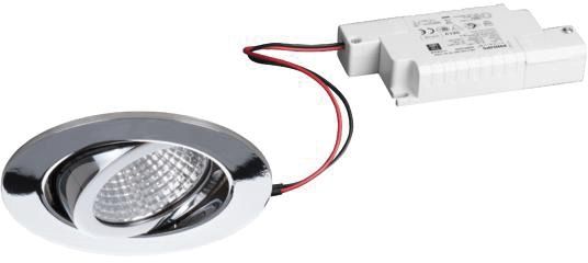 LED-Einbaustrahler 7W 2700K 740lm Konv chr glz 1LED Alu IP20 RF:hochglänzend