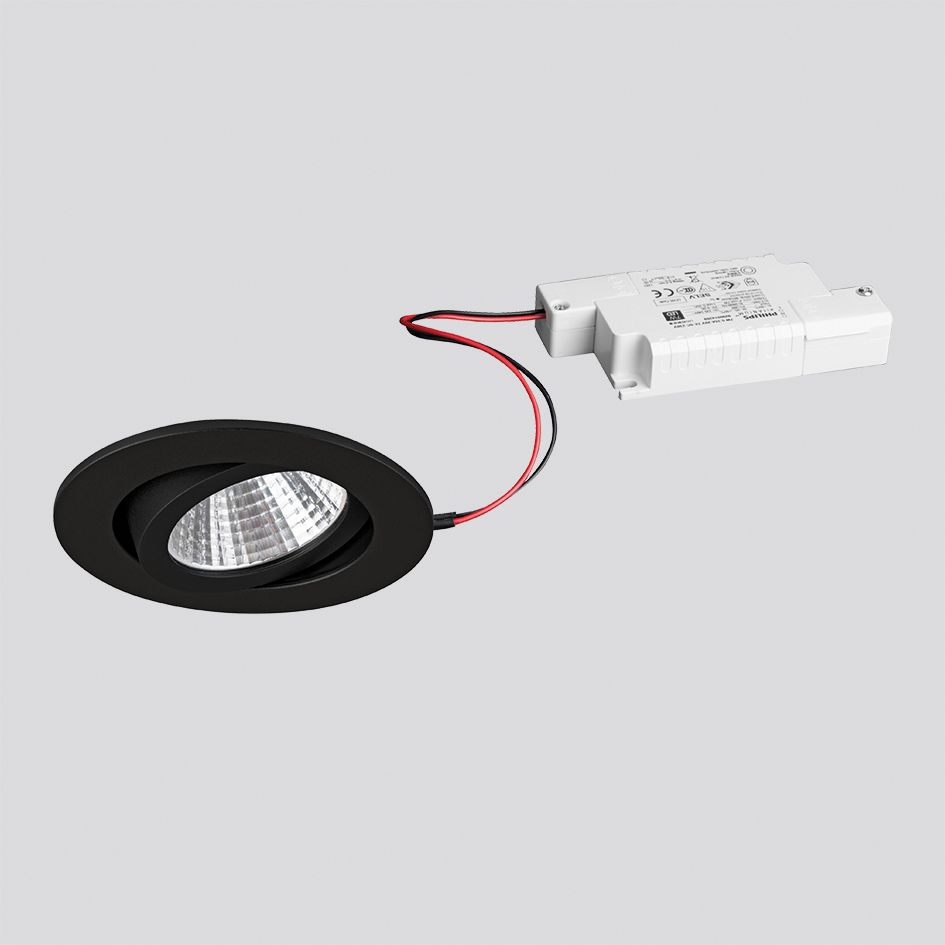 LED-Einbaustrahler 7W 2700K 740lm Konv chr glz 1LED Alu IP20 RF:hochglänzend