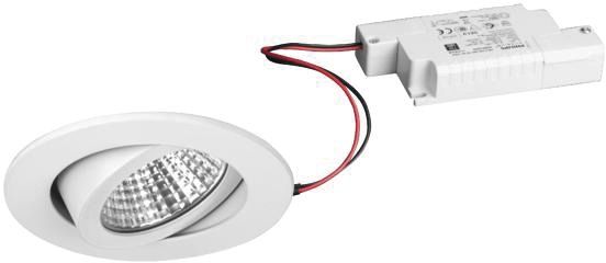 LED-Einbaustrahler 7W 2700K 740lm Konv ws mt 1LED Alu IP20 RF:hochglänzend