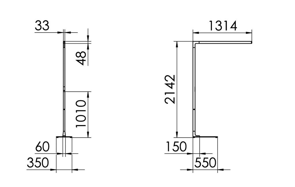 LED-Stehleuchte 33W ORTO-S 4000K 8500lm Konv 1LED elektr.Trafo direkt m.Schalter
