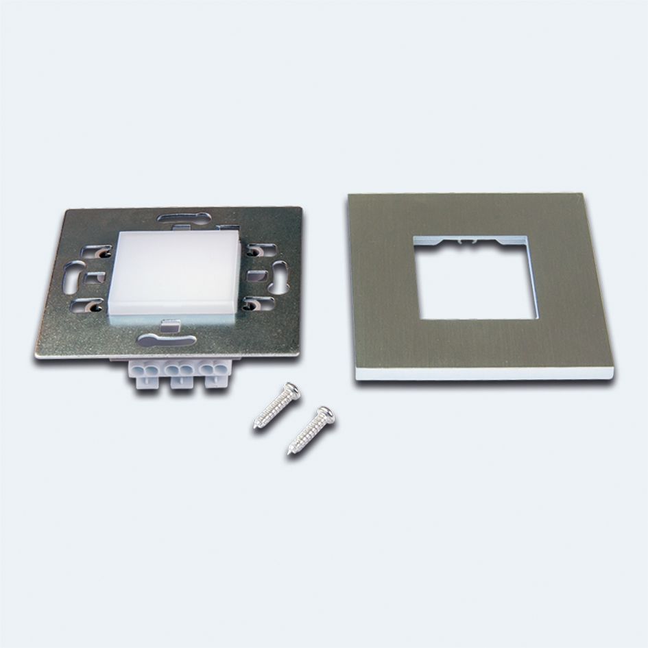 LED-Wandeinbauleuchte 1,8W 3000K 90lm edst Konv IP20 75x75x41mm