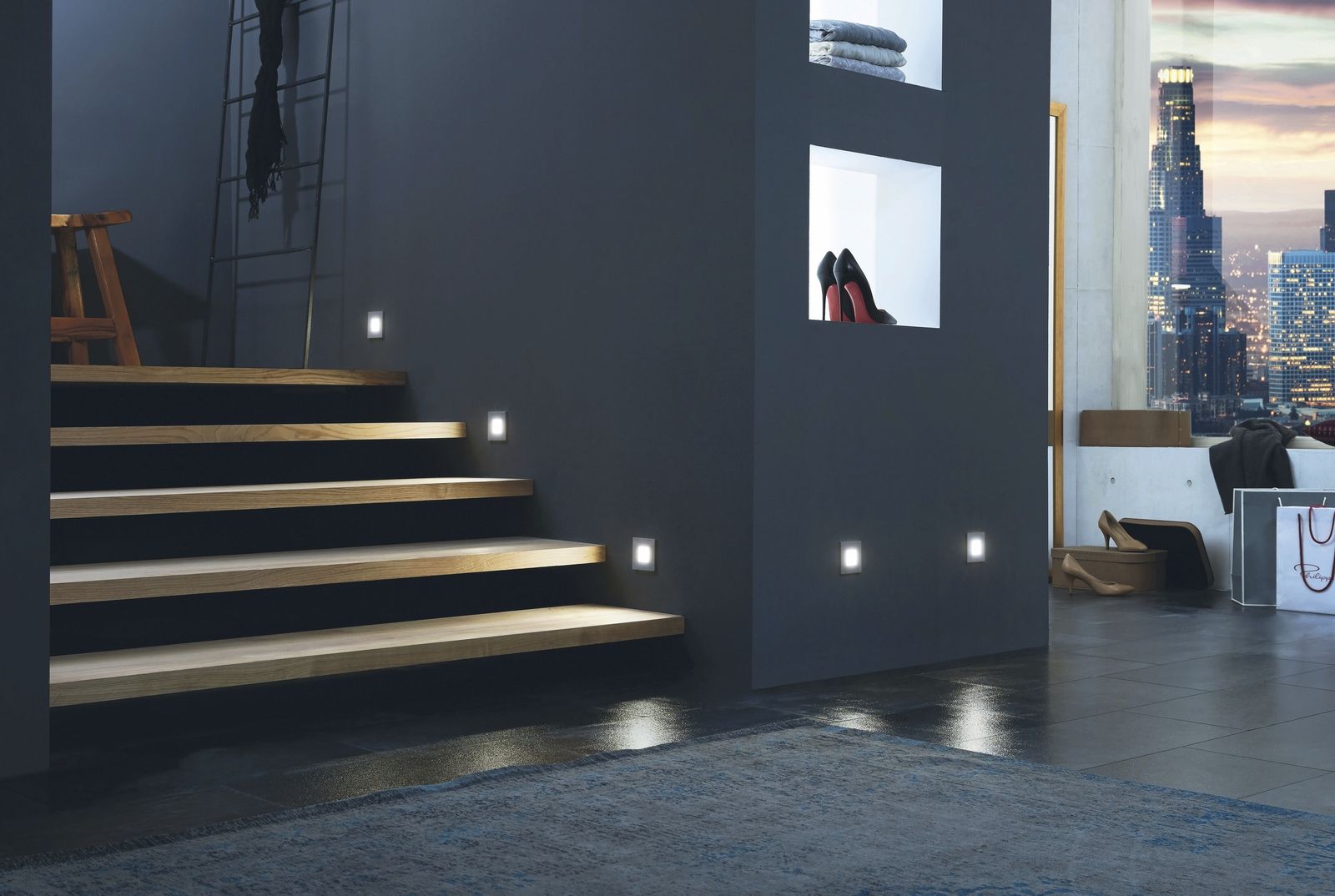 LED-Orientierungsleuchte 1,8W 3000K 90lm edst 1LED elektr.Trafo IP20 Scheibe m.LM