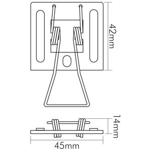 Einbaufeder gr Panel Flat ST L30mm B12mm H75mm