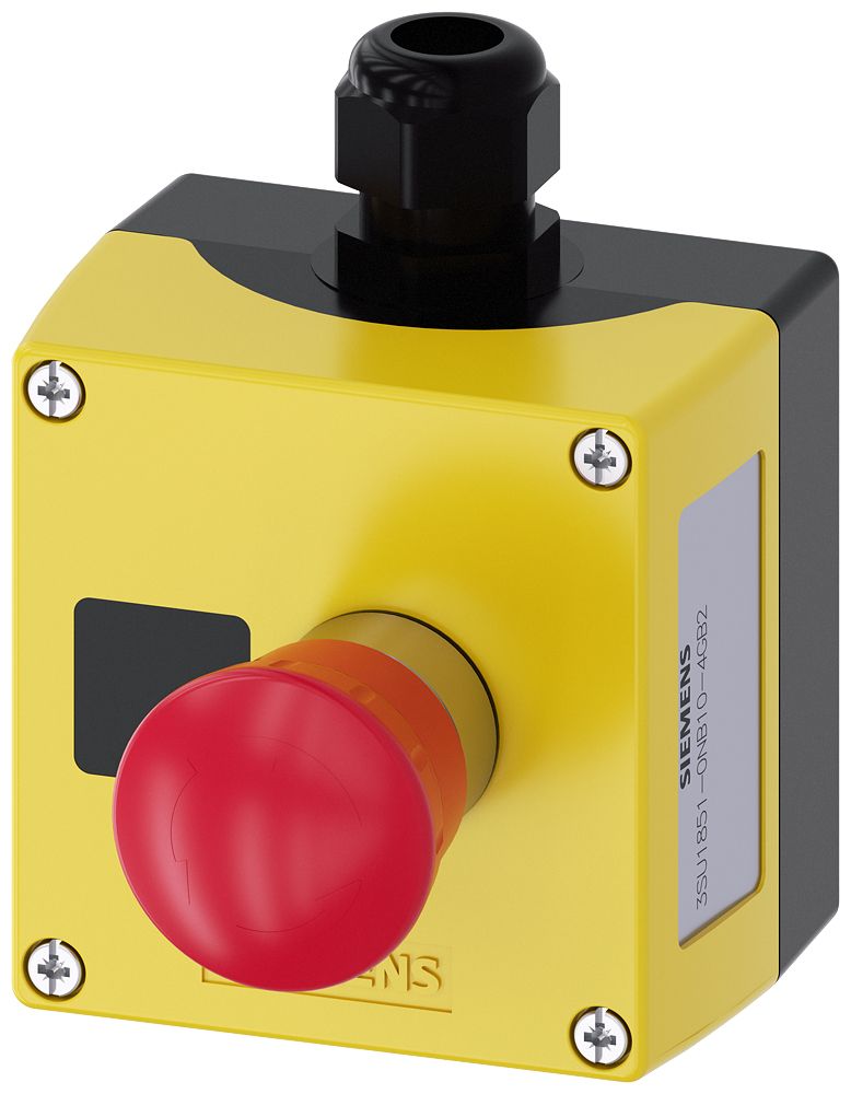 Befehls-/Meldegerät 1f 1tast NOT-AUS Metall Geeignet für NOT-AUS IP68