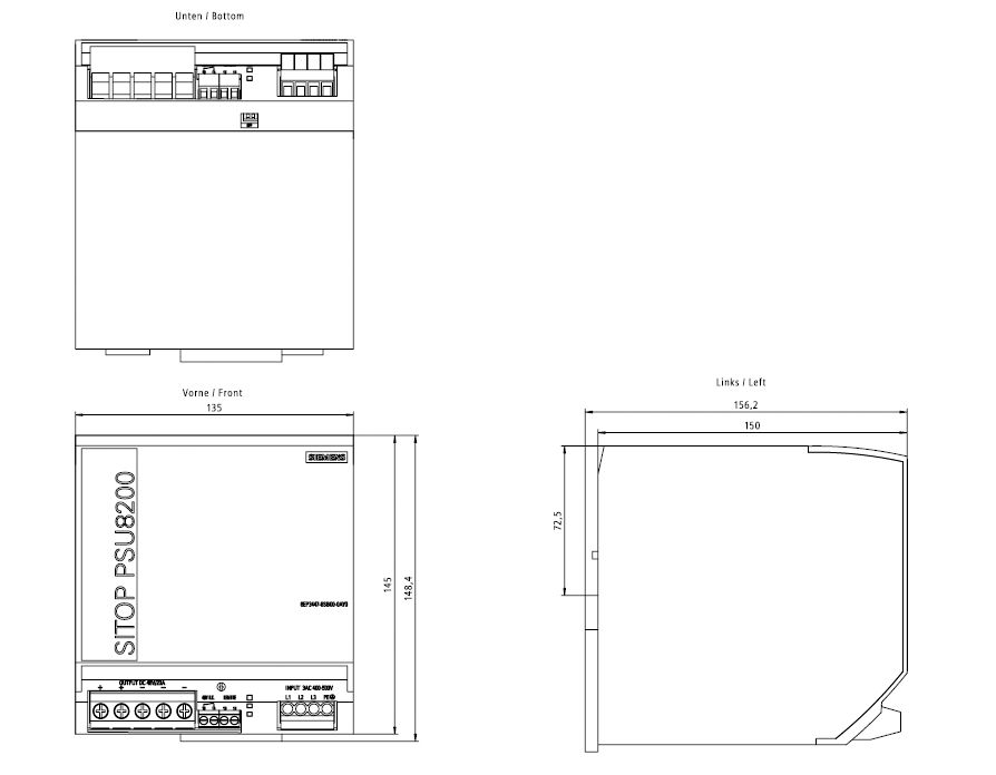 Gleichstromversorgung REG 48V 960W IP20 400VAC 20A f.Reiheneinb Kurzschlussf