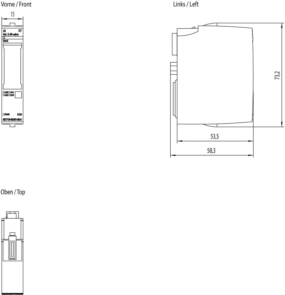 Analoges I/O-Modul DC 19,2-28,8V Eing.Strom