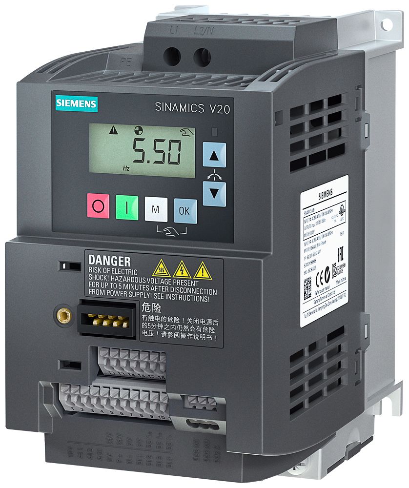Frequenzumrichter lin=1,5 200-240V E1ph A3ph 550Hz 50/60Hz quad=1,5kW IP20 -5%F