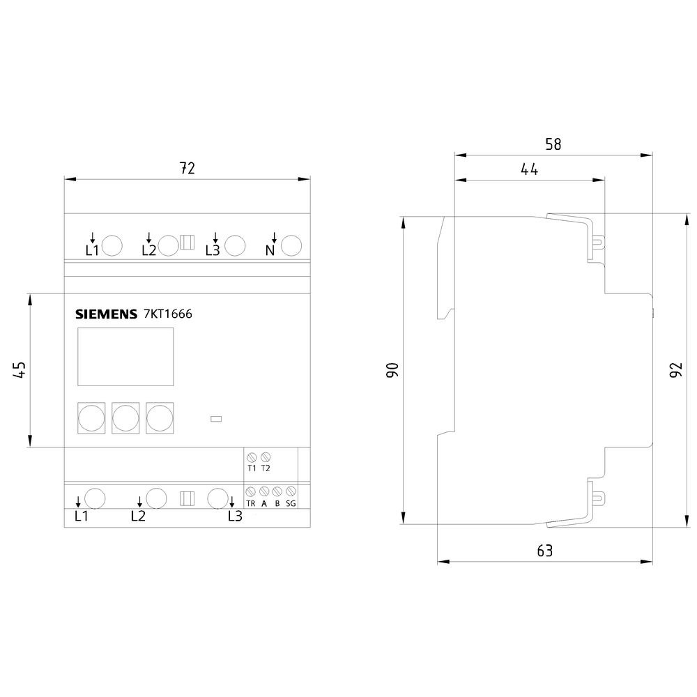 Kombimessgerät Strommessgerät/Q/Hz/V/P Blindleistungsmesser Frequenzmesser