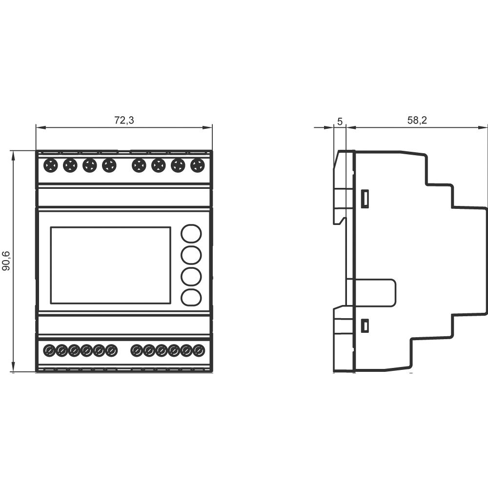 Kombimessgerät Strommessgerät/Q/Hz/V/P Blindleistungsmesser Frequenzmesser