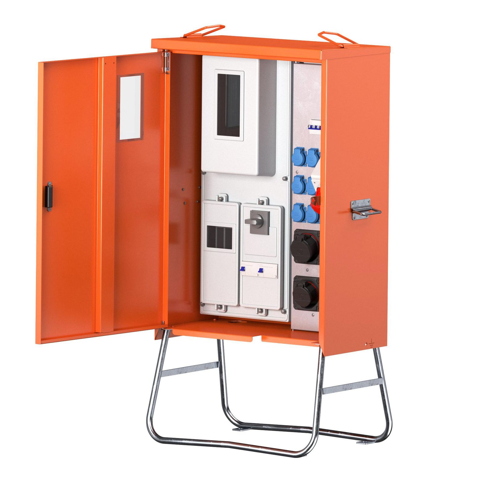 Anschlussverteiler 44kVA 44kVA 2CEE16A 1CEE32A 6Steckdose 1Zähler NH00 IP44