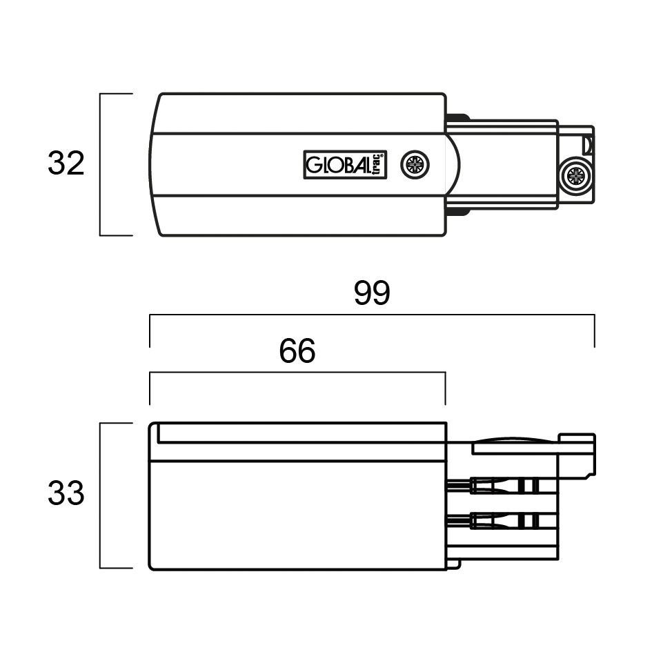 End-Einspeisung sw 105mm