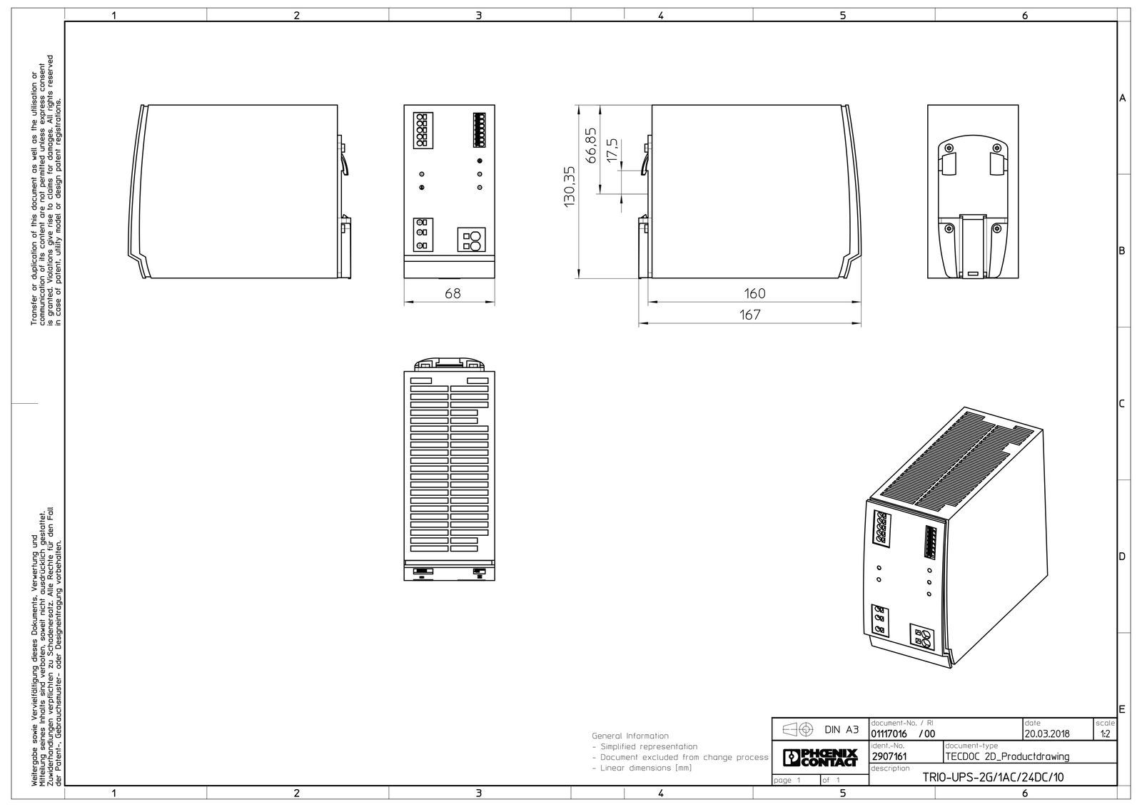 USV Stand 120VA 100-240V 68x130x160mm