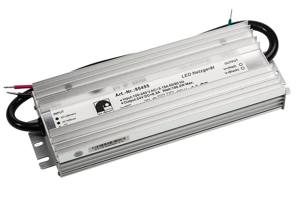 LED-Trafo 300W 24V IP67 Metallgeh stat 250x100x38mm
