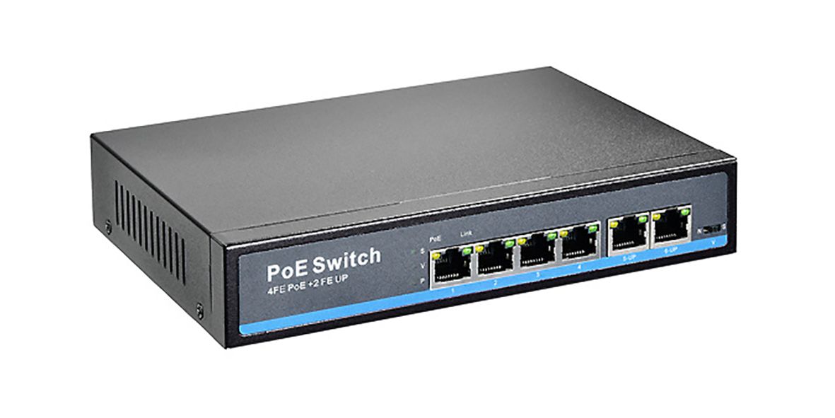 Desktopswitch 802.3 at (PoE+) Switch 8x10/100Mbps Layer 2