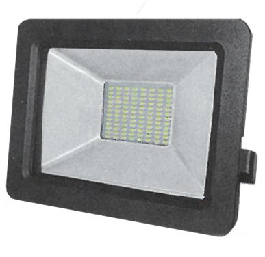 LED-Anbaustrahler 50W 3200K 3500lm sw mt IP65 1LED Alu extrem breitstrahlend