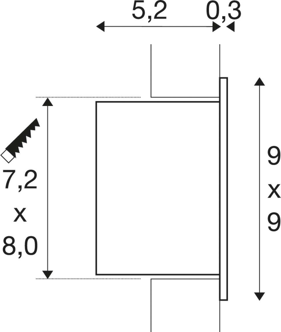 LED-Orientierungsleuchte 3W 2700K 100lm gr Konv 1LED elektr.Trafo IP20 Lamelle