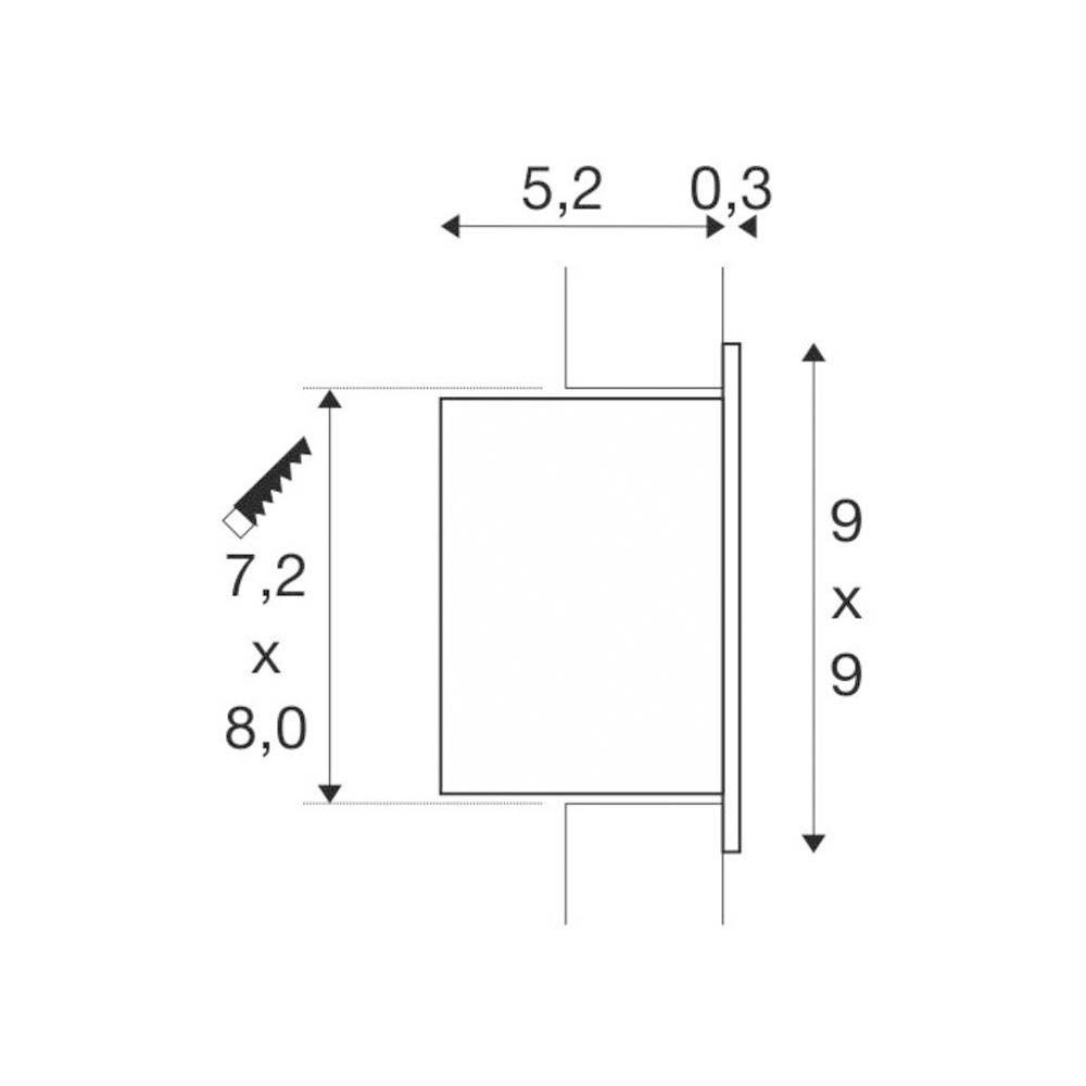 LED-Orientierungsleuchte 3W 2700K 140lm Konv IP20 1LED elektr.Trafo Scheibe m.LM