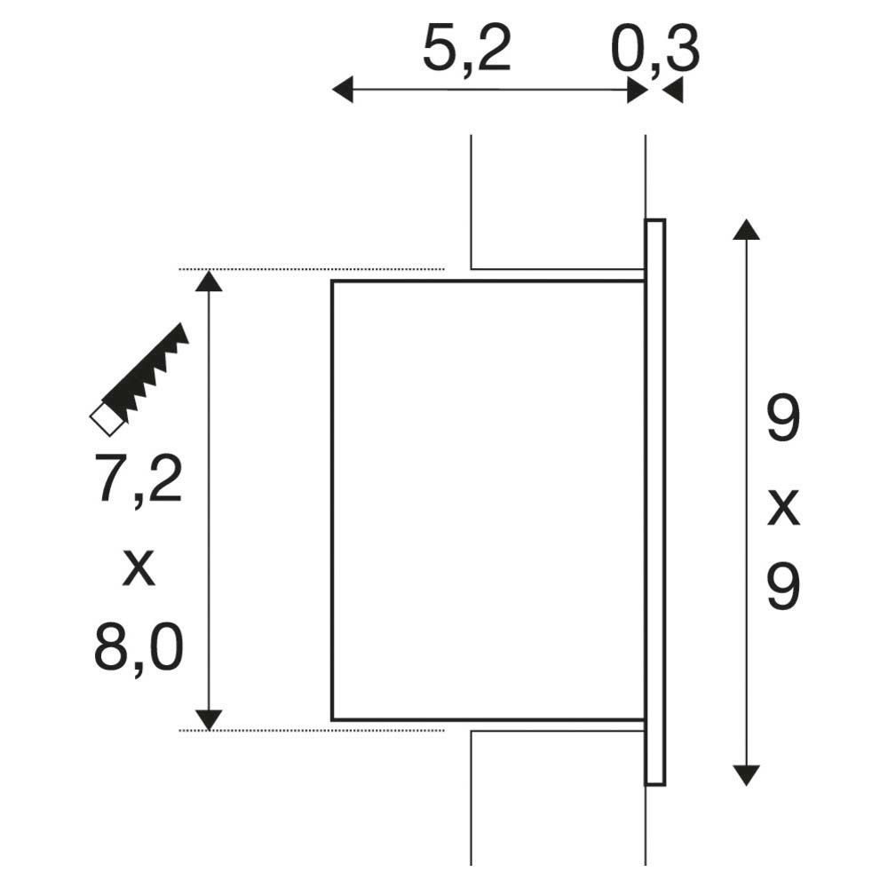 LED-Orientierungsleuchte 3W 2700K 140lm gr Konv 1LED elektr.Trafo IP20 Scheibe