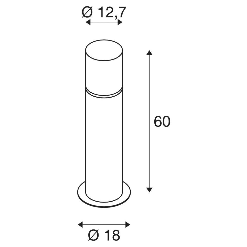 Pollerleuchte 20W E27 edst Edst Kst_opal IP44 HV