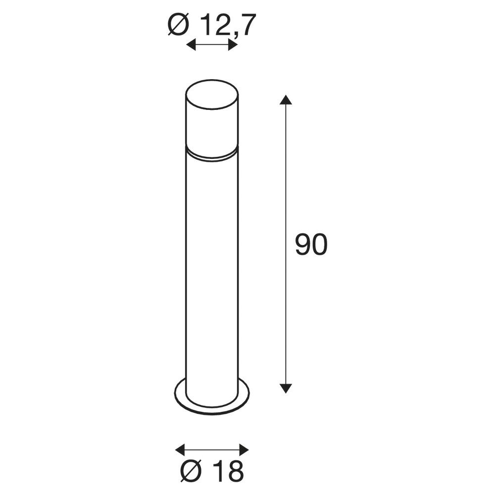 Pollerleuchte 20W E27 edst Edst Kst_opal IP44 HV