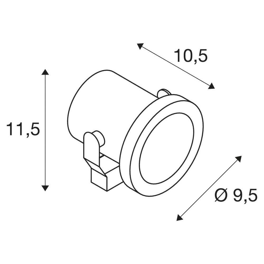 LED-Wegeleuchte 9W IP55 3000K 520lm edst 1LED Gl_tr