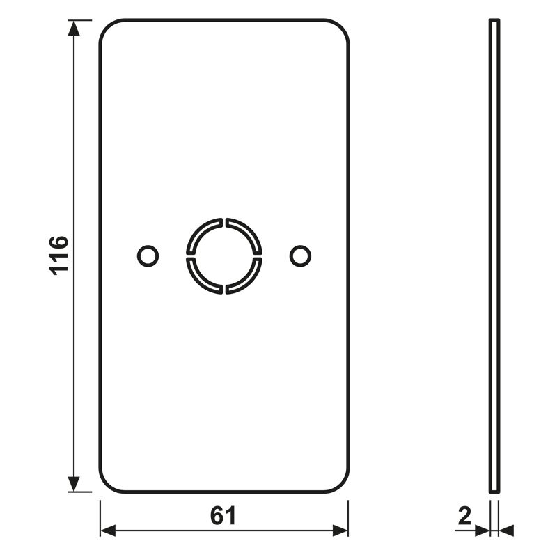 Bodenplatte Kst ws AP 600 3-fach vert 3f