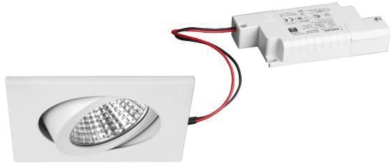 LED-Einbaustrahler 7W 2700K 740lm Konv ws mt 1LED Alu IP20 RF:hochglänzend