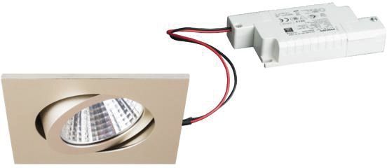 LED-Einbaustrahler 7W 2700K 740lm Konv champ 1LED Alu IP20 mt RF:hochglänzend