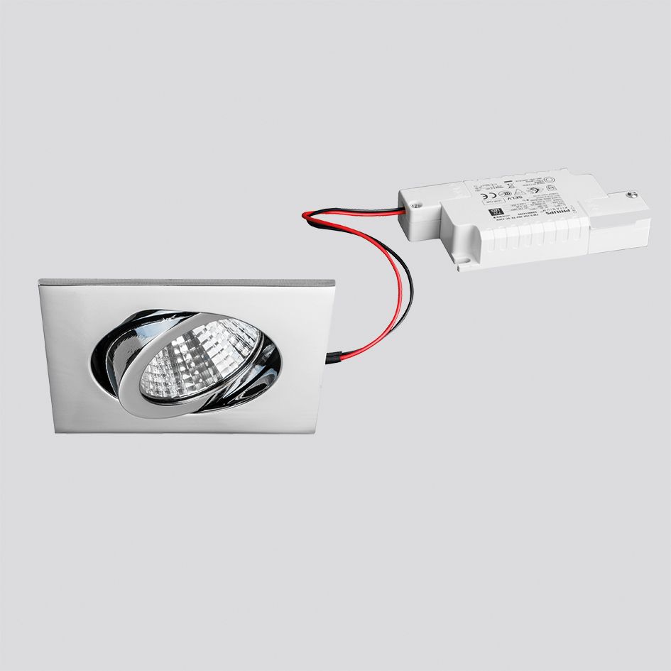 LED-Einbaustrahler 7W 2700K 740lm Konv ti mt 1LED Alu IP20 RF:hochglänzend