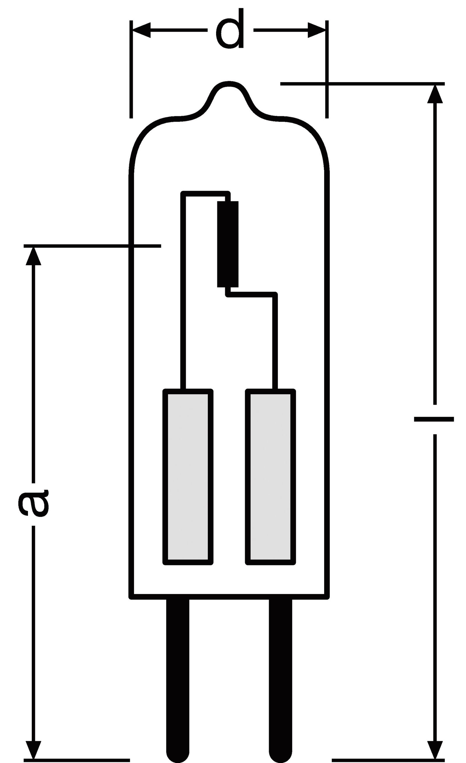 NV-Halogenlampe 35W kl HALOSTAR GY6,35 12V UV Niederdruck Axiale Wendel